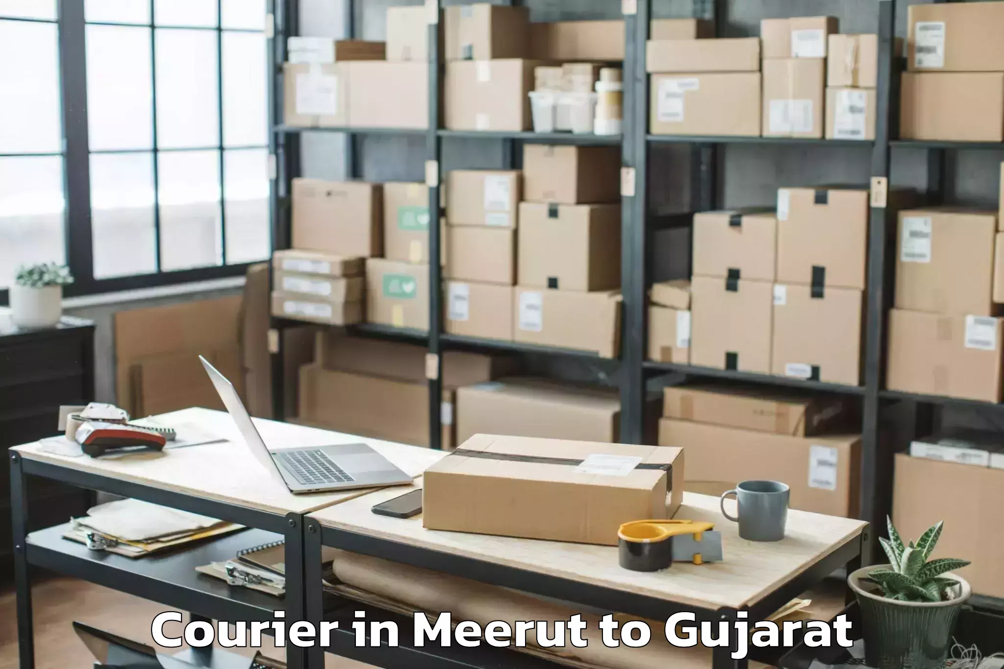 Hassle-Free Meerut to Nasvadi Courier